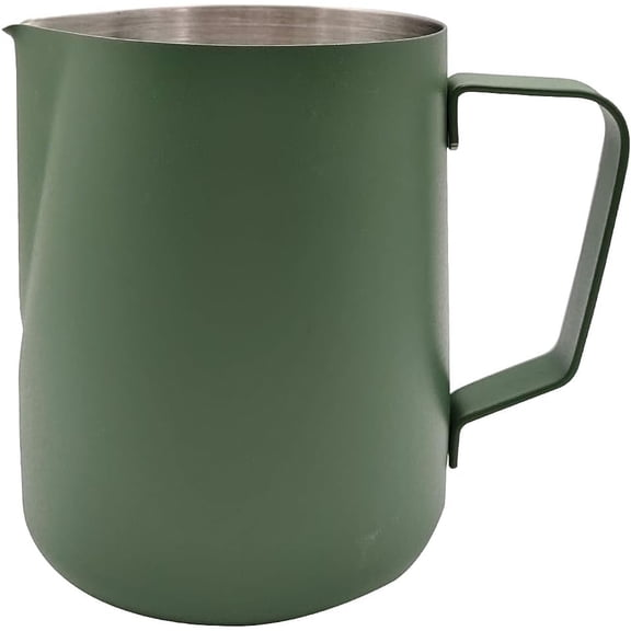 Stainless Steel Espresso Steaming Pitchers Frothing Pitcher Jug Coffee Milk Frothing Cup, Coffee Steaming Pitcher - Blue, 20 oz(600 ml)