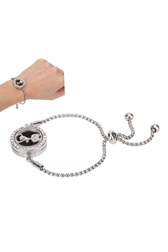 Stainless Steel Essential Oil Bracelet, <span Style="background:red"></span> Closure Aromatherapy Locket, Stylish Design