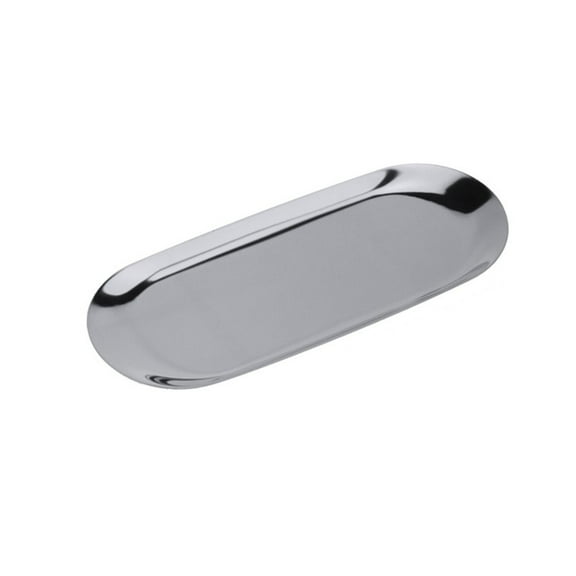 Stainless Steel European Jewelry Storage Tray Metal Cosmetic Storage Oval Cake Fruit Dessert Tray Snack Plate Kitchen Organizer