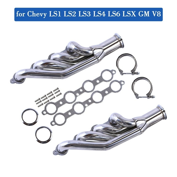 Stainless Steel Exhaust Header Manifold for LS1 LS6 LSX GM V8 Chevy Up & Forward Turbo Manifold
