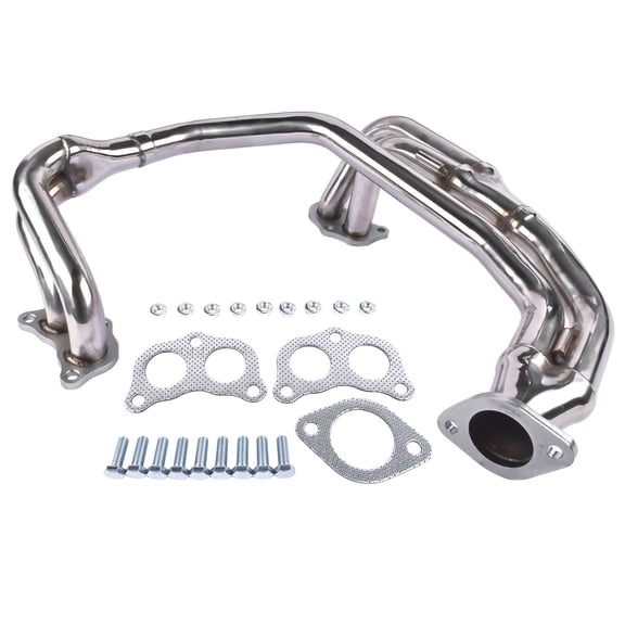 Stainless Steel Exhaust Header Set for 1997-2005 Subaru Impreza RS 2.5L Non-Turbo - 4-2-1 Tri-Y Racing Header, 1.5"/2.25" Inlet/Outlet, TIG Welded Flange