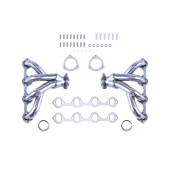 Stainless Steel Exhaust Header for 1964-1978 Ford 289-302-351 V8 SBF Small Block Hugger, MT001067, 1.25"x2" Oval Ports, 1.75x1.25" Primary Tube