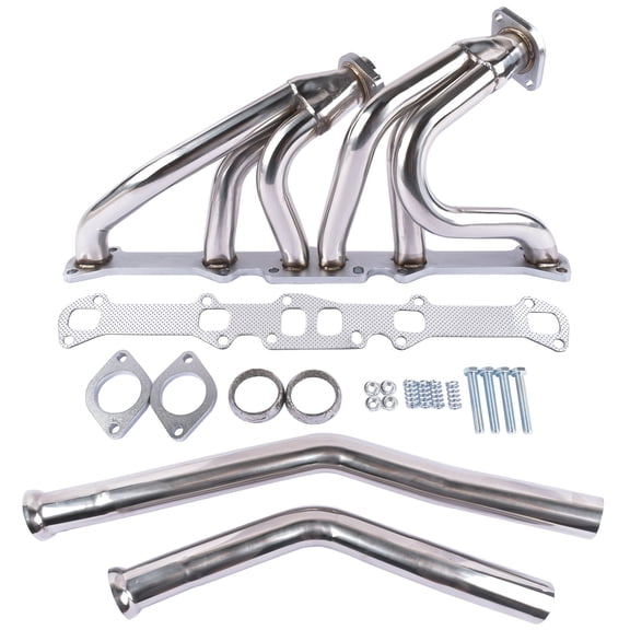 Stainless Steel Exhaust Headers for Ford Bronco/Econoline/Mustang & Mercury - 2.8L/3.3L L6 - OEM Style - 1 1/8" Inlet, 2" Outlet - Manifold Kit - SKU: 40410308
