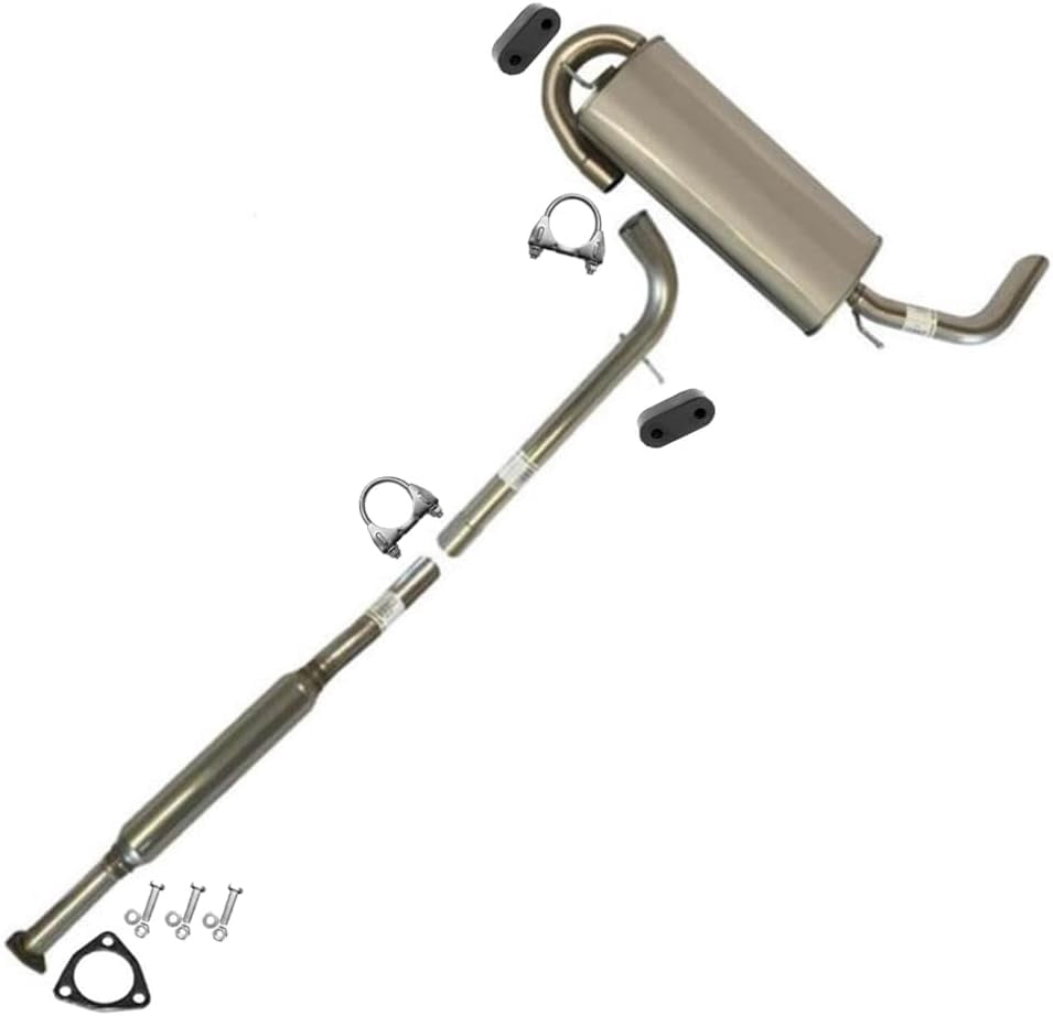 Northeastern Exhaust | Stainless Steel Resonator Pipe & Muffler Exhaust System Kit Fits 2005–2009 Chevrolet Equinox & 2006–2009 Pontiac Torrent 3.4L – Direct Fit