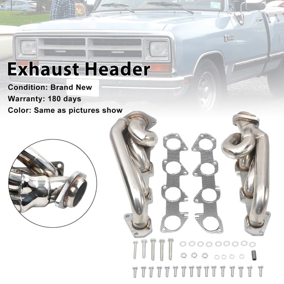 Stainless Steel Exhaust Manifold Header Fit For Dodge D100 D150 D200 RD200