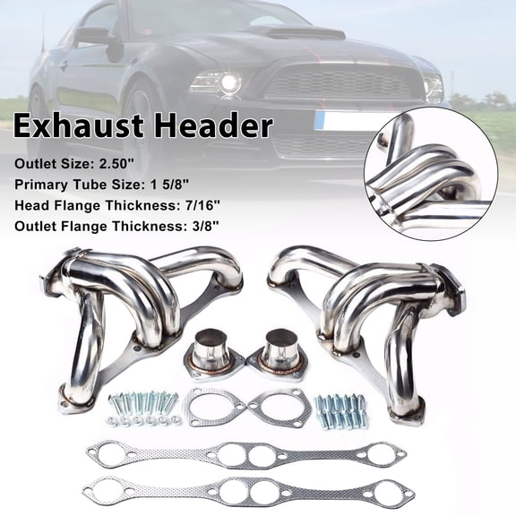 Stainless Steel Exhaust Manifold Header Fit For Ford Mustang 3.7L V6 2011-2015
