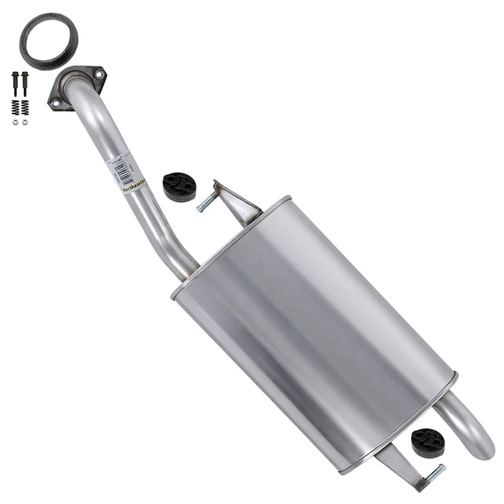 Northeastern Exhaust Muffler with Hangers Fits 2003-2005 Toyota Corolla 1.8L - Direct Fit | Stainless Steel Exhaust