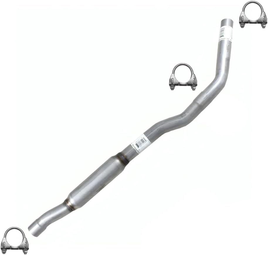 Stainless Steel Exhaust Resonator fits 2014–2019 Jeep Cherokee 2.4L, 2014–2018 Cherokee 3.2L