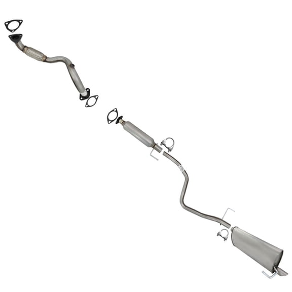 Northeastern Exhaust Front Pipe, Resonator, Intermediate Pipe & Muffler Fits 2012-2016 Chevrolet Sonic 1.8L Sedan - Direct Fit | Stainless Steel System Kit