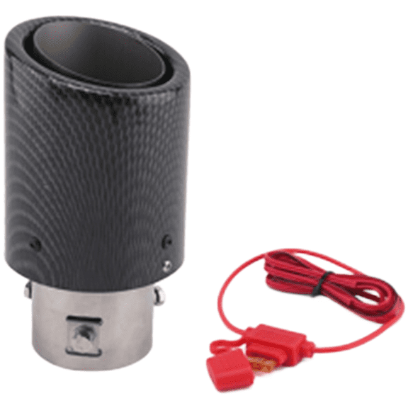 Stainless Steel Exhaust Tip Led Light Carbon Fiber Flame Effect Tail Pipe