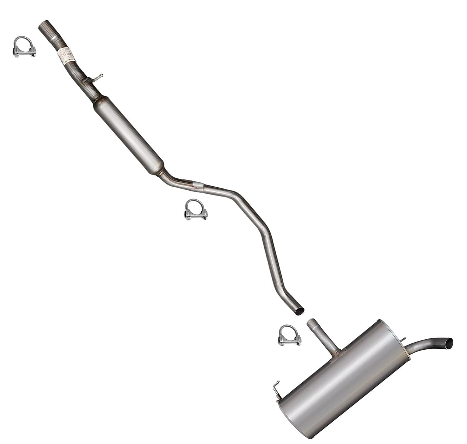Stainless Steel Exhaust System Kit — Direct Fit Aftermarket Replacement for 2007–2010 Jeep Compass & Patriot 2.0L | 2007–2011 Jeep Compass & Patriot 2.4L (FWD)