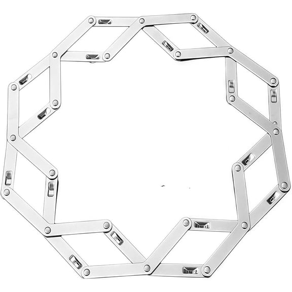 Stainless Steel Expandable Hot Pot Holder 17-21.5cm Heat Resistant Trivet Anti Scalding Mat for Kitchen and Dining Tabletop Protection