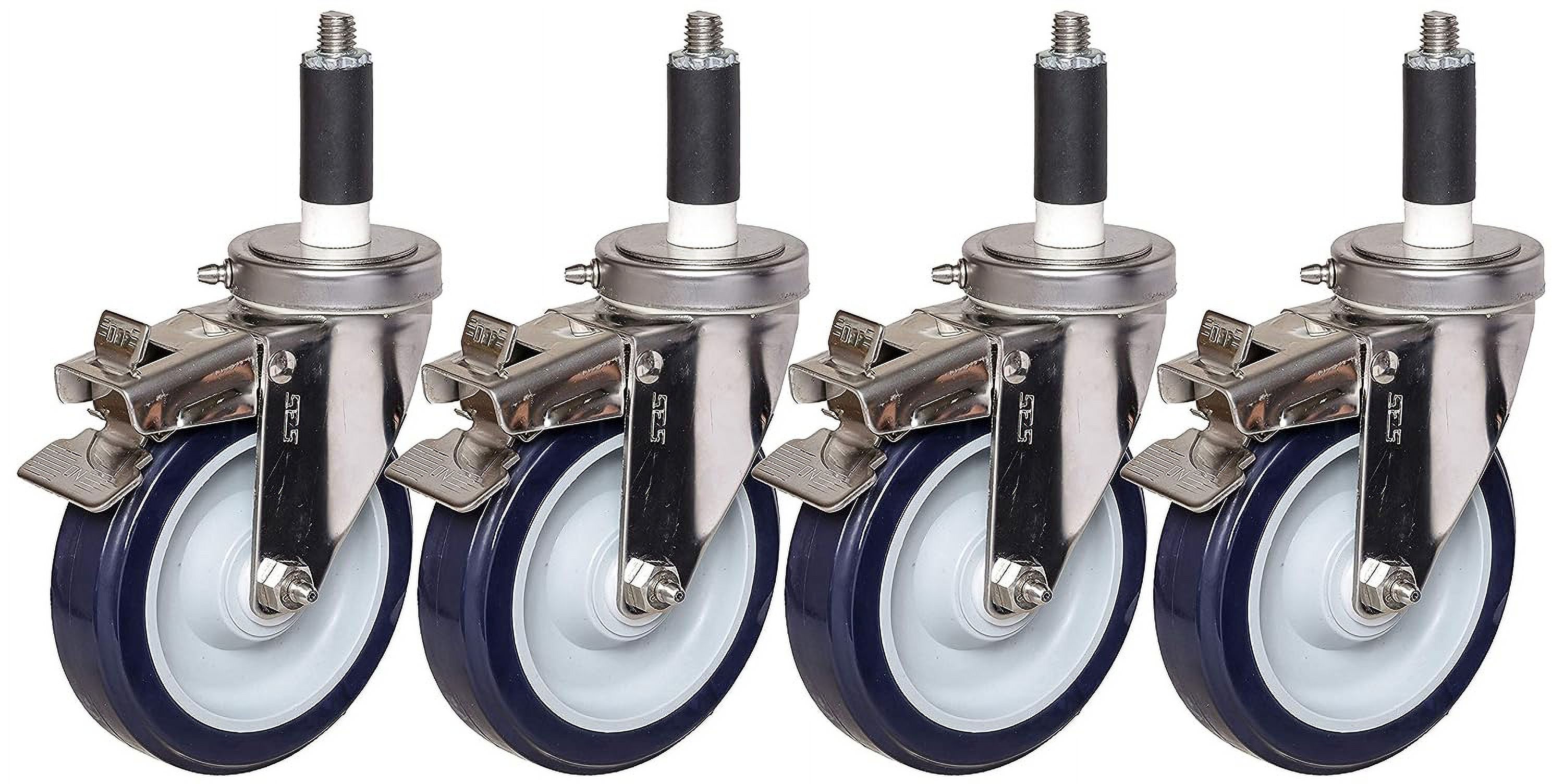 Stainless Steel Expandable Stem Caster Set For 7/8" ID Tubing