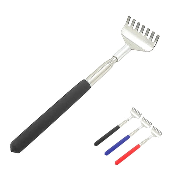 Stainless Steel Extendable Back Scratcher, Telescopic Long Handle Portable Itch Tool for Adults & Travel