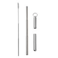 thumbnail image 1 of Stainless Steel Extendable Reusable Straw with Cleaning Brush and Stor, 1 of 3