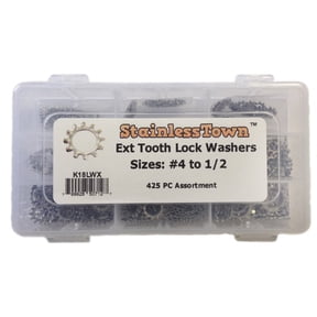 Stainless Steel External Star Lock Washer Assortment Kit by Stainlesstown