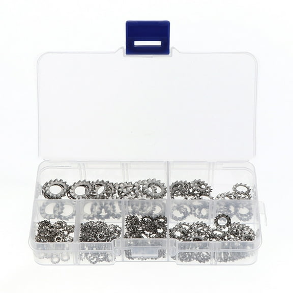 Stainless Steel External Tooth Star Lock Washers Complete Set Of 300Pc
