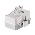 thumbnail image 1 of Stainless Steel Extra Large High Sides Cat Litter Tray, Closed Odour Resistant, Top Entry Leak Protection, Removable for Cats,White,60x40x39.5cm, 1 of 6