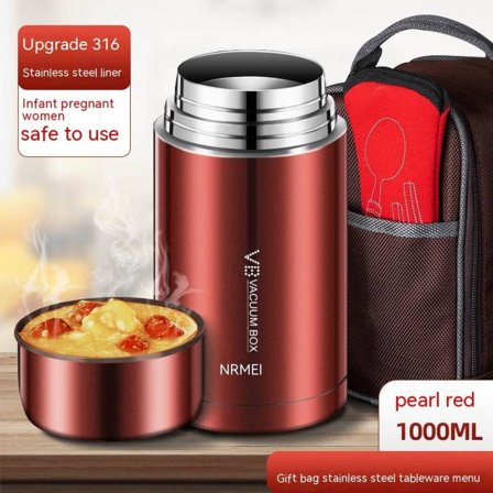 Stainless Steel Extra Long Insulation Lunch Box Bucket Simple