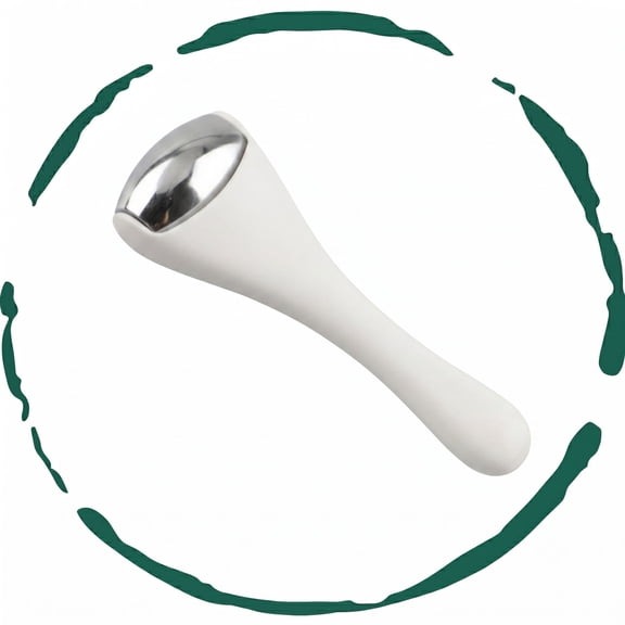 Stainless Steel Eye & Face Ice Roller Massager - Cooling Facial Massage Tool for De-Puffing, Lifting & Dark Circles
