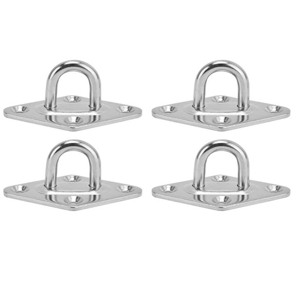 Stainless Steel Eye Plates for Ceilings & Walls - Durable Mounting Hooks