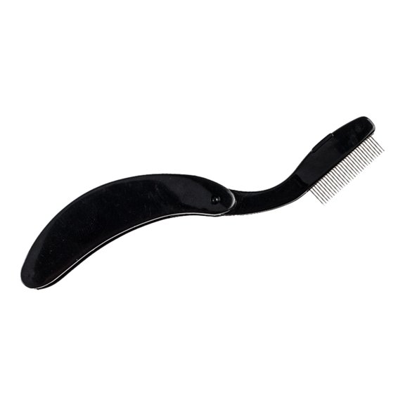 Stainless Steel Eyebrow Comb, Gz001 Curved Black, 1 Pceyelash Comb Eyelash Separator Mascara Lift Curl Metal Brush Beauty Makeup Tool, Easter Mother'S Day Gift Makeup Organizers