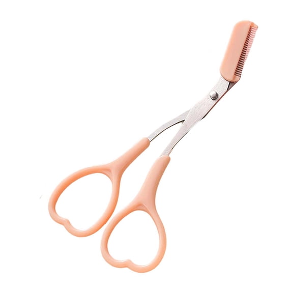 Stainless Steel Eyebrow Trimmers with Comb - Heart Shaped Eyebrow Scissors Detachable Comb for Precision Trimming - Removable Comb Eyebrow Cutting Scissors for Women