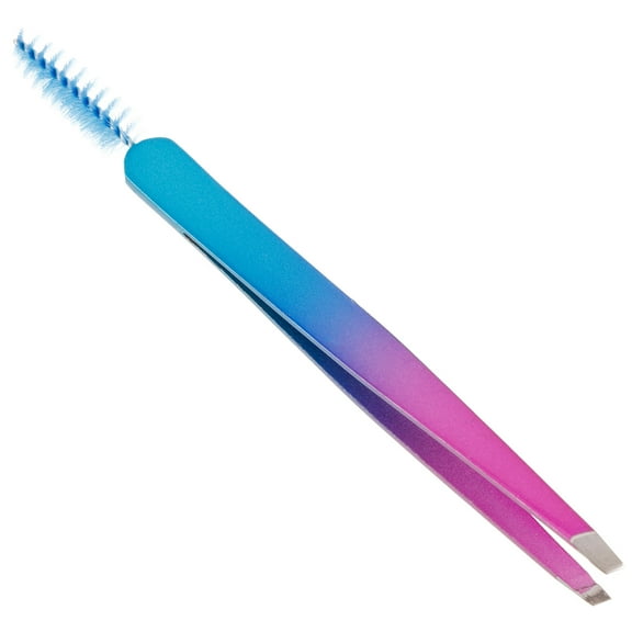 Stainless Steel Eyebrow Tweezers Portable Tool Spoolie Brush Make up Tools Easy Clean Beauty