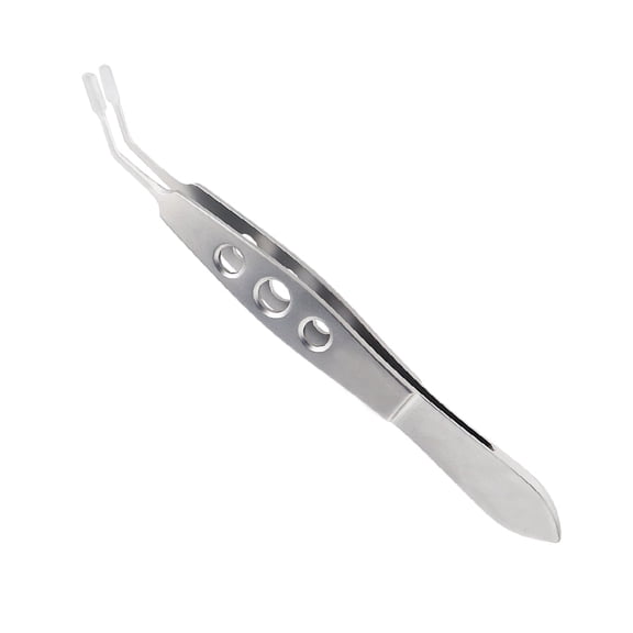 Stainless Steel Eyelid Care Forceps Meibomian Gland Expressor Tweezer, 3x9mm Precision Tip for Gentle Massage