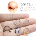 thumbnail image 1 of Stainless Steel Fake Nose Jewelry Pircing Piercing Jewelry Nose Piercing Nose Stud Fake Nose Ring, 1 of 2