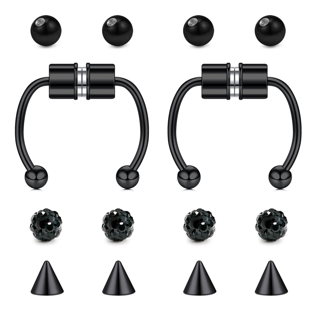 Stainless Steel Fake Septum Nose Ring Non Piercing Septum Ring Fake