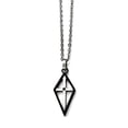 thumbnail image 1 of Stainless Steel Fancy Lobster Closure Black Ip Plated Religious Faith Cross Cubic Zirconia Polished Necklace 20 Inch Pen, 1 of 2