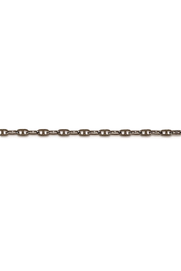 Stainless Steel Fancy Lobster Closure Polished 2.75mm Nautical Ship Mariner Anchor Chain Necklace 18 Inch Chain Necklace