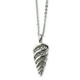 thumbnail image 1 of Stainless Steel Fancy Shell With Cubic Zirconias Pendant Necklace - 22 Inch, 1 of 2