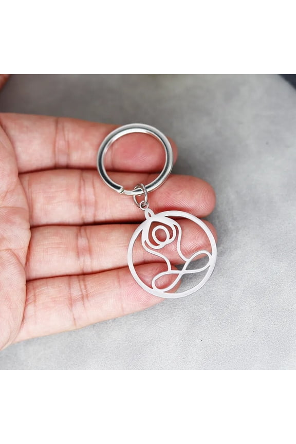 Stainless Steel Fashion Yoga Key Chain Buddha Chakra Meditation Reiki Healing Keychain Spiritual Jewelry Men Women Gifts