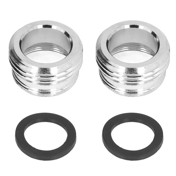 Stainless Steel Faucet to Garden Hose Adapter Set 15/16 in Male 27/32 in Female to 17/16 in Thread Sink Aerator Coupler Fitting for Kitchen Pipe Connection 2 Pack 2.36 x 1.18 in / 6 x 3 cm