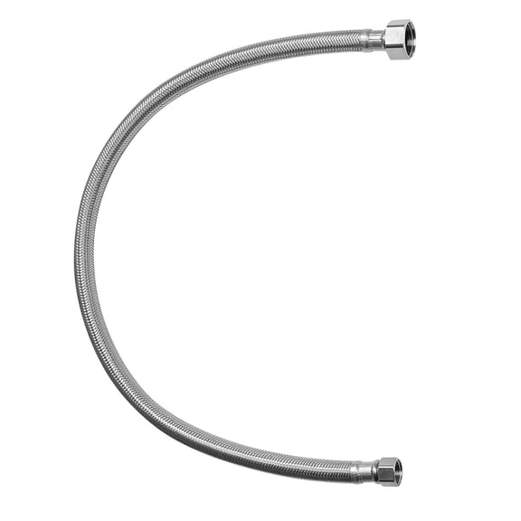Stainless Steel Faucet Supply Line,24" Braided Hose 3/8" to 1/2" FIP,2-Pack for Kitchen&Bathroom Sink Water Connection,Certified Safe