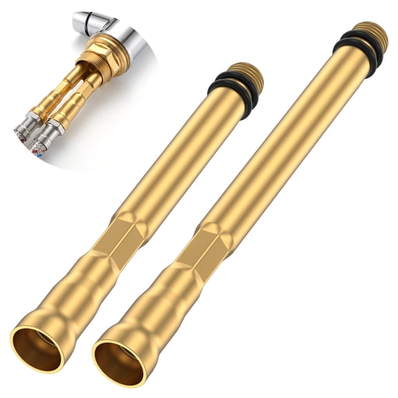Stainless Steel Faucet Water Inlet Extension Hose for Hot and Cold Water Leak Proof Adapter Pipe for Deep Sink Installation Rust Resistant Plumbing 10cm and 12cm