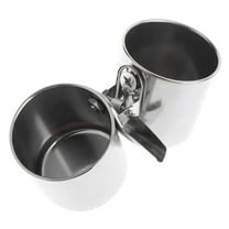 Stainless Steel Feeder Cups with Clamp Double Bowl Food & Water for Parrots,Conures,Lovebirds Cage Mount Bowls for Small & Large Birds (1-Pack)