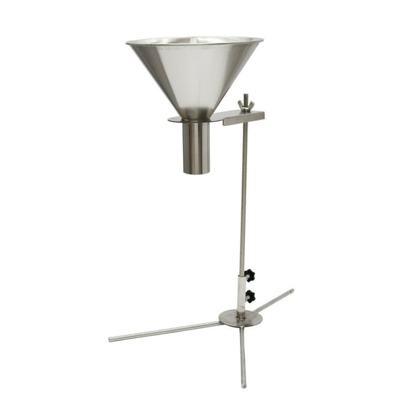 Stainless Steel Feeding Funnel Manual Filling Hopper Height Adjustment with Bracket