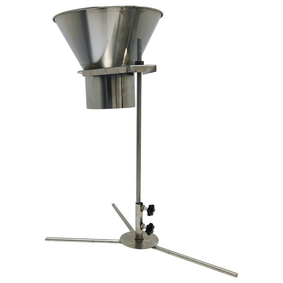 Stainless Steel Feeding Hopper with Support Stand 5.5in Manual Filling Funnel
