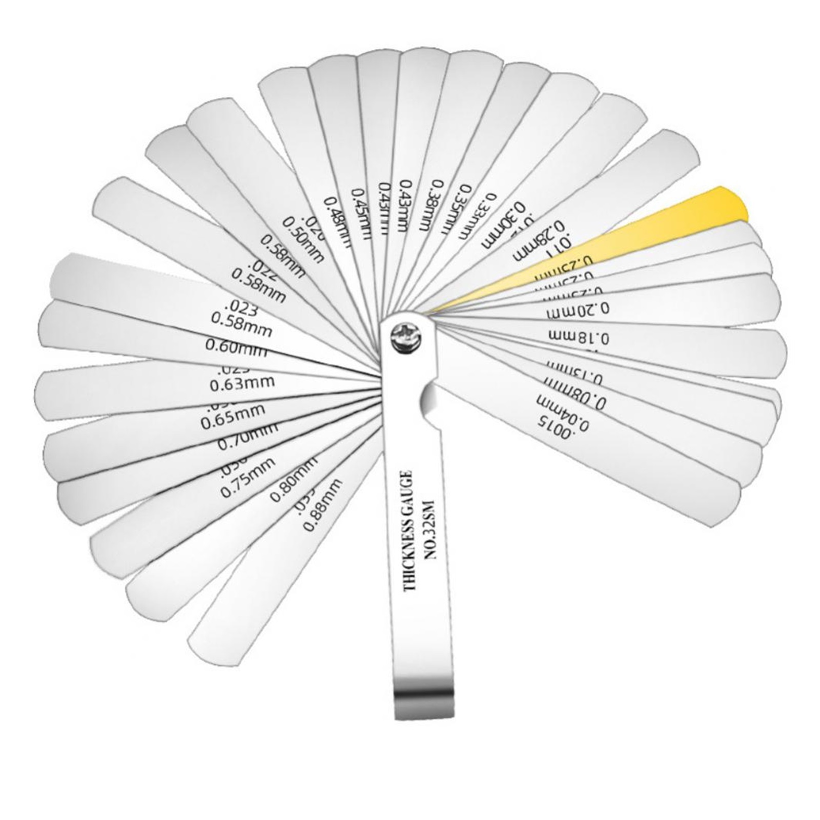 Stainless Steel Feeler Gauge Gauge Fuel Gauge Valve Probe Metric Thickness Probe Thickness Gauge Measuring Tools ,Easy to Use