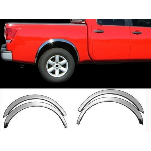 Stainless Steel Fender Trim 4Pc Fits 2007-2013 Toyota Tundra WZ27145 QAA
