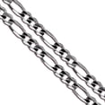 thumbnail image 1 of Stainless Steel Figaro Chain 5mm Solid Link Necklace 22" Gray Jewelry Female Unisex, 1 of 5