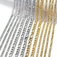 thumbnail image 1 of Stainless Steel Figaro Rope Chain Silver 16"-36" Necklace 3/4/5/7/9/12mm, 1 of 4