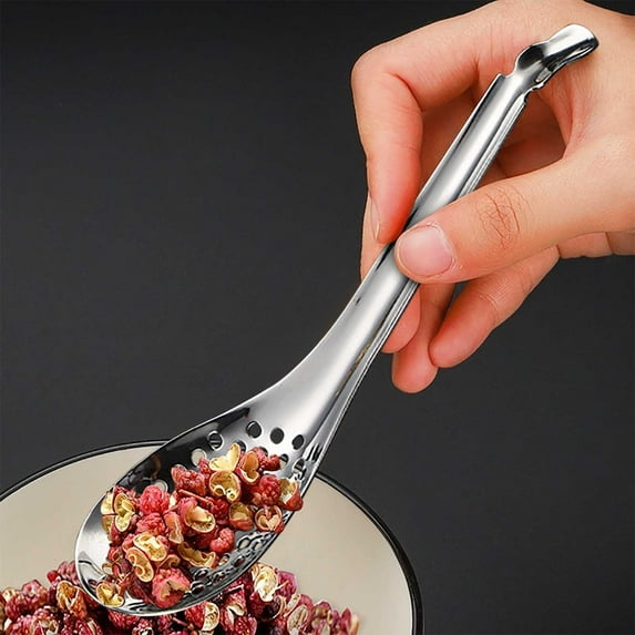 Stainless Steel Filling Spoon with More Holes, Dumpling Spoon Kitchen Tool, Durable Portable Household Department Store Perforated Spoon Mini Spoon Small Tool