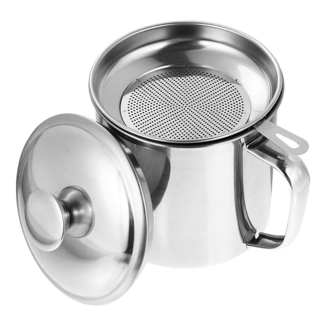Stainless Steel Filter Pot Oil Holder Stainless Steel Oil Can Oil