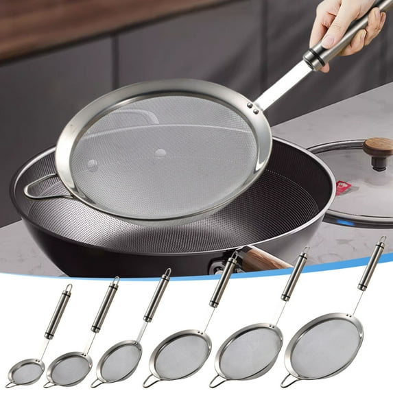 Stainless Steel Filter Screen, Fine Mesh Strainer, Kitchen Sieve, Durable and Easy to Clean, for Straining Juice and Broth, Pureeing Sauces, Filtering Tea, Silver, 1 Pc, by IHXORA