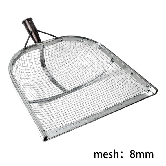 Stainless Steel Filter Soil Shovel with Comfortable Handle for Efficient Sifting of Corn Kernels and Garden Soil Leakage Prevention