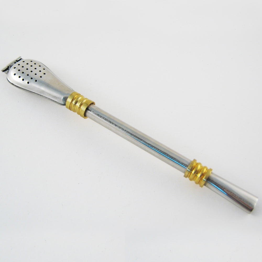 Stainless Steel Filtered Straw Bombilla Yerba Mate Tea Gourd Drinking Argentina